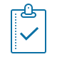 Clipboard with a tick